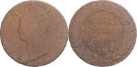 France 5 Centimes Coin, Dupré, Strasbourg, Copper -