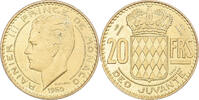 Monaco 20 Francs Coin, Rainier III, Paris, ESSAI -