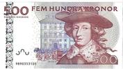 Sweden 500 Kronor Banknote, KM:66c -