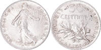 France 50 Centimes Coin, Semeuse, Paris, Silver, KM:854 -