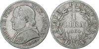 ITALIAN STATES Lira PAPAL STATES, Pius IX, Rome, Silver -