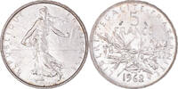 France 5 Francs Coin, Semeuse, Paris, Silver, KM:926 -