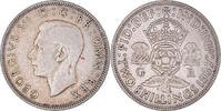 Great Britain Florin, Two Shillings Coin, George VI, Silver -