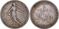 France Franc Coin, Semeuse, Silver, KM:844.1, Gadoury:467 -