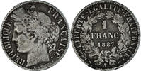 France Franc Coin, Cérès, Paris, Silver, KM:822.1 -