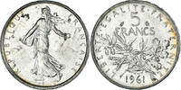 France 5 Francs Coin, Semeuse, Paris, Silver, KM:926 -