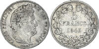 France 5 Francs Coin, Louis-Philippe, Rouen, Silver -