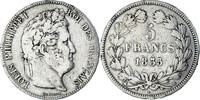 France 5 Francs Coin, Louis-Philippe, Rouen, Silver -