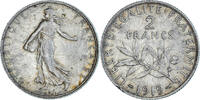 France 2 Francs Coin, Semeuse, Paris, Silver, KM:845.1 -