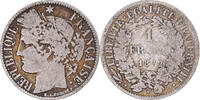 France Franc Coin, Cérès, Paris, Silver, KM:822.1 -
