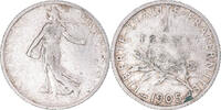 France Franc Coin, Semeuse, Paris, Silver, KM:844.1 -