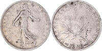 France Franc Coin, Semeuse, Paris, Silver, KM:844.1 -