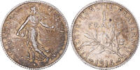 France Franc Coin, Semeuse, Paris, Silver, KM:844.1 -
