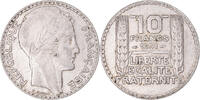 France 10 Francs Coin, Turin, Paris, Silver, KM:878 -