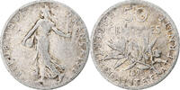 France 50 Centimes Coin, Semeuse, Paris, Silver, KM:854 -