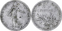France 50 Centimes Semeuse, Paris, Silver, Gadoury:420 -