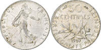 France 50 Centimes Semeuse, Paris, Silver, KM:854 -