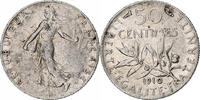 France 50 Centimes Semeuse, Paris, Silver, Gadoury:420 -