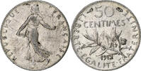 France 50 Centimes Semeuse, Paris, Silver, Gadoury:420 -