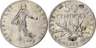 France 50 Centimes Semeuse, Paris, Silver, Gadoury:420 -