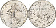 France 50 Centimes Semeuse, Paris, Silver, KM:854, Gadoury420 -