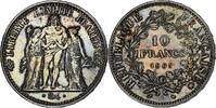 France 10 Francs Coin, Hercule, Paris, Silver, KM:932 -