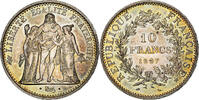 France 10 Francs Coin, Hercule, Paris, Avec accent, Silver -