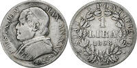ITALIAN STATES Lira Coin, PAPAL STATES, Pius IX, Roma -