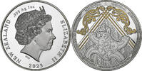 New Zealand 1 Dollar, 1 Oz Guardian Volcanoes, Proof 1.Oz, Silver -