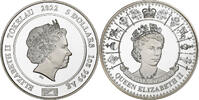 Tokelau 5 dollars, 1 oz Platinum Jubilee, 1 Oz, Proof, Silver -