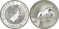 Australia 1 Dollar, 1 Oz Australian Stock, Perth, BU, Silver -