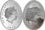New Zealand 1 Dollar Oval shaped Coin, Silver -
