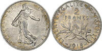 France 2 Francs Coin, Semeuse, Paris, Silver, KM:845.1 -