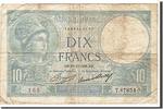 France 10 Francs Banknote, 10 F 1916-1942 ''Minerve'' -