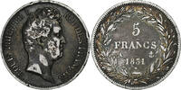 France 5 Francs Coin, Louis-Philippe, Paris, Silver -