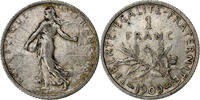 France Franc Semeuse, Paris, Silver, KM:844.1, Gadoury:467 -