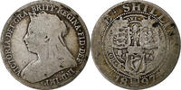 Great Britain Shilling Coin, Victoria, Silver, KM:780 -