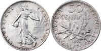 France 50 Centimes Coin, Semeuse, Paris, Silver, KM:854 -
