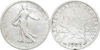 France Franc FRANCE, Semeuse, Paris, KM #844.1, Silver, 23, Gadoury.. -