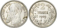 Belgium 2 Francs, 2 Frank Leopold II, Silver, KM:58.1 -