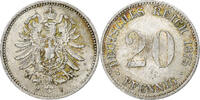 German Empire 20 Pfennig 1875 J GERMANY - EMPIRE, Wilhelm I, Hamburg, Si... 183.30 元  ＋  41.34 元 运费
