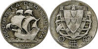 Portugal 2-1/2 Escudos Silver, KM:580 -