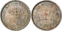 Portugal 50 Reis Coin, Luiz I, Silver, KM:506.2 -