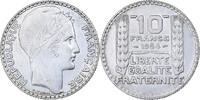 France 10 Francs Coin, Turin, Paris, Silver, KM:878 -