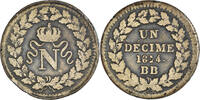 France Decime Coin, Napoléon I, Strasbourg, point after date only -