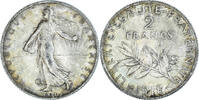 France 2 Francs Coin, Semeuse, Paris, Silver, KM:845.1 -