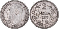 Belgium 2 Francs, 2 Frank Coin, Silver, KM:59 -