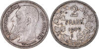 Belgium 2 Francs, 2 Frank Coin, Silver, KM:59 -