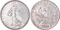 France 5 Francs Coin, Semeuse, Paris, Silver, KM:926 -
