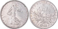 France 5 Francs 1962 Paris Coin, Semeuse, Paris, Silver, KM:926 VZ 116.36 元  ＋  41.29 元 运费